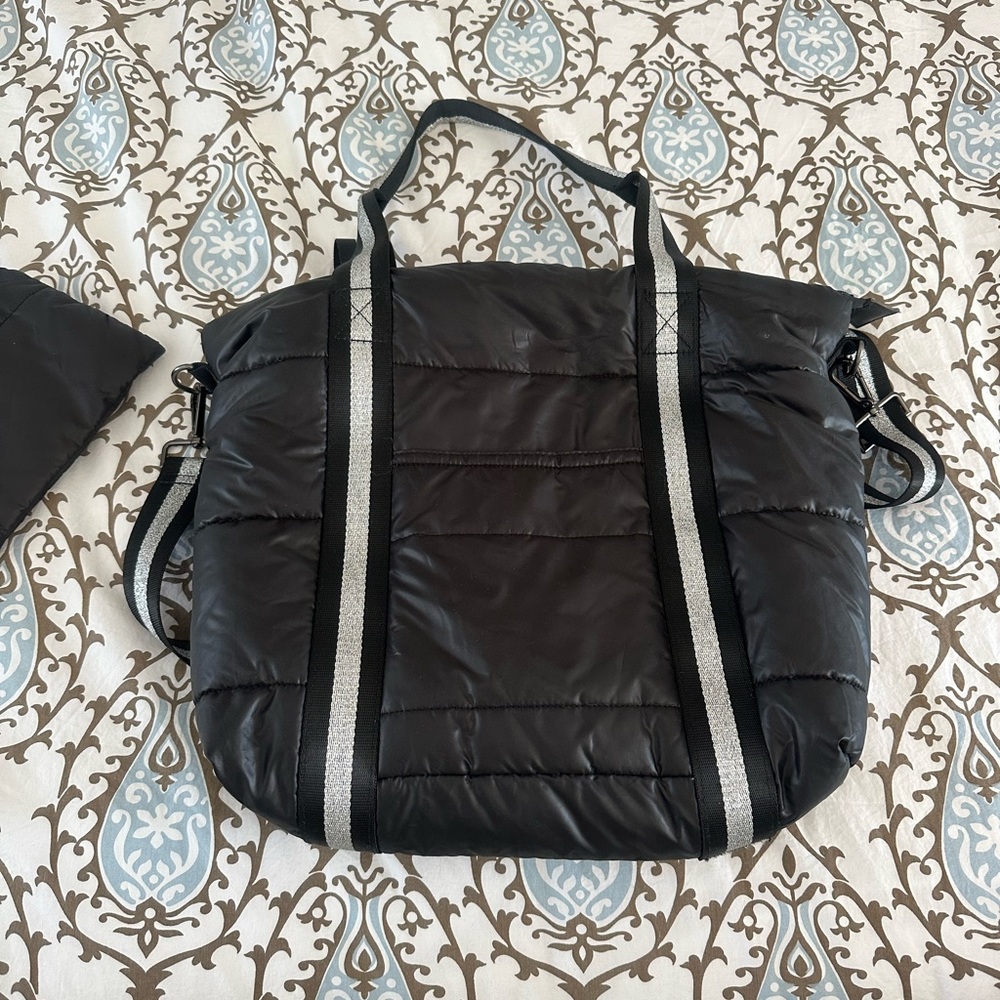 HAUTE SHORE Black and Silver Tote Bag